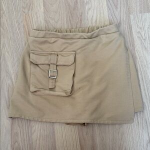 Zara Tan Mini Skirt shorts with Pocket